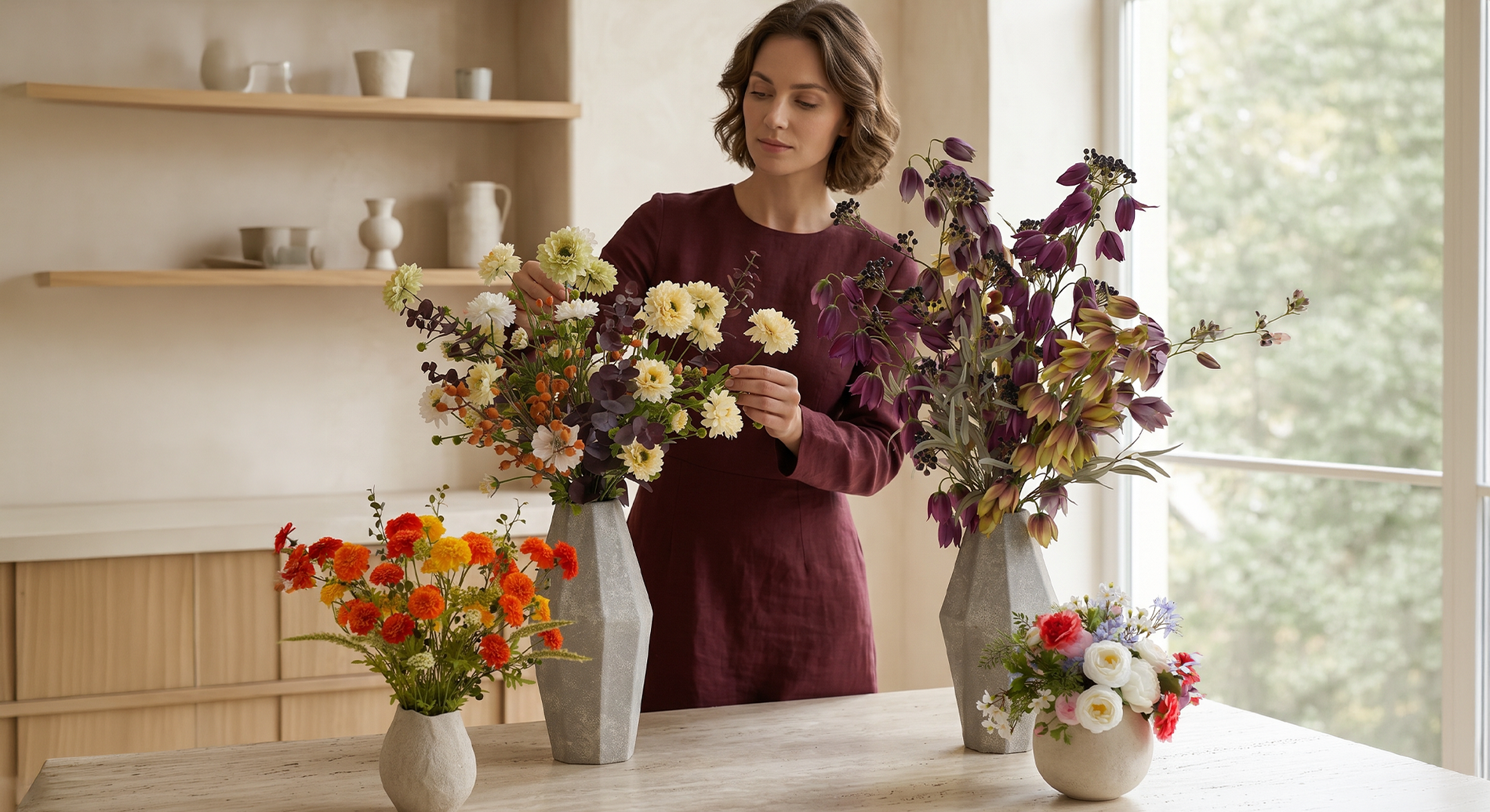 How to Decorate with Silk & Faux Flower Arrangements