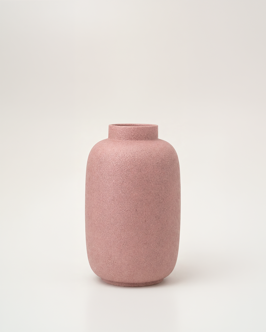Pink vase on a white background